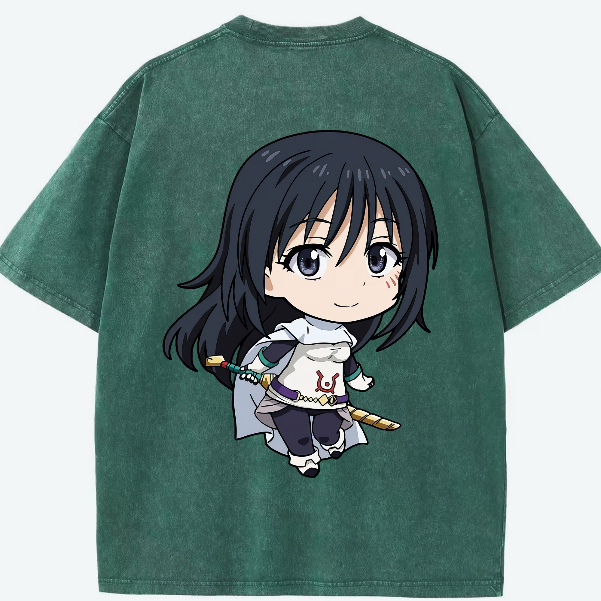 （画像用） 転スラ Regarding Reincarnated to Slime 綿100% ヴィンテージ風 半袖Tシャツ（背面プリント）
